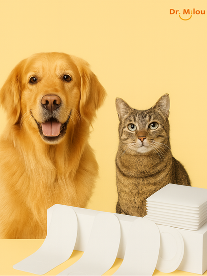 Dr. Milou Pet Dental Finger Wipes – Daily Oral Care for Dogs & Cats